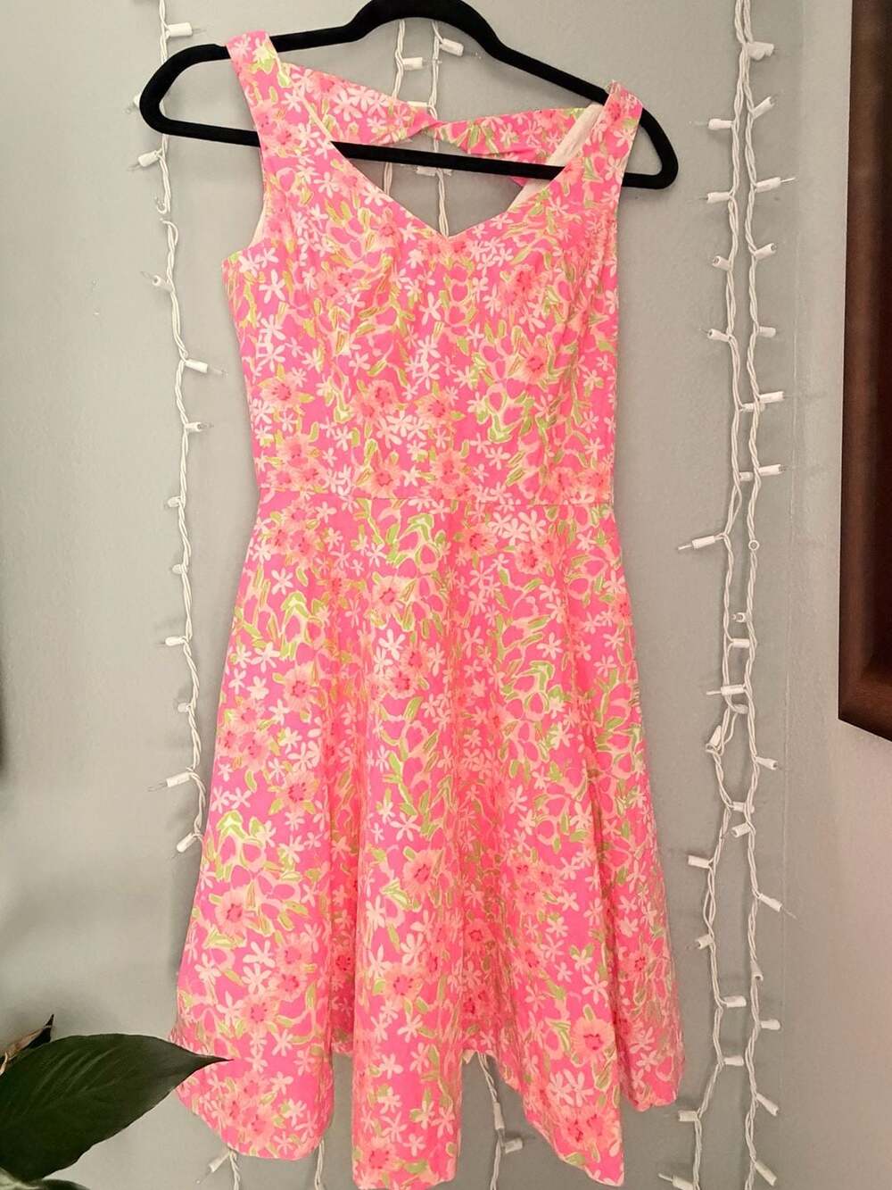 Lilly Pulitzer 0 Freja Everything Nice Dress In Fiesta Pink Green White Floral